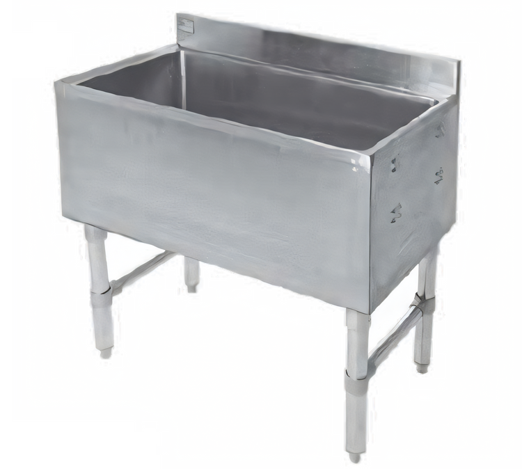 Product image #1 for Klinger's Trading 30-Inch Stainless Steel Underbar Ice Chest, 100 lb Ice Capacity