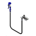 Thumbnail image #1 for T&S Brass B-1193 Low-Lead 4-Inch Wall Mount Workboard Faucet with Vacuum Breaker, Flex Hose, Spray Valve, and Quarter-Turn Eterna Cartridges
