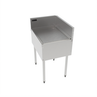 Perlick Top Shelf TS Series Underbar 90° Right Inside Corner Drainboard with Glass Rack Inserts
