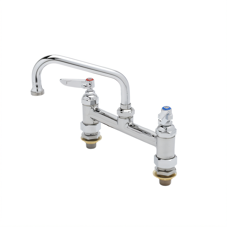 Product image #1 for Double Pantry Deck-Mount Mixing Faucet with 6-Inch Swing Nozzle, 8-Inch Centers