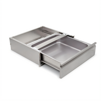 John Boos 20-Inch Wide Self-Closing Stainless Steel Work Table Drawer for 30-Inch Deep Work Tables