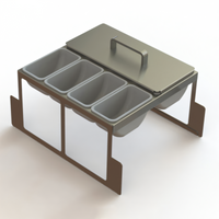 Glastender 8-Cup Partial Condiment Drawer Insert for 18-Inch Door Opening Bar-Profile Cooler