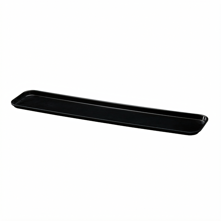 Product image #2 for Cambro Black Rectangular Fiberglass Market Display Tray, 6-1/16 x 30 x 3/4 Inch
