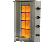 Thumbnail image #1 for Eurodib USA VGB4 Vertical Gas Gyro Broiler, 4 Double Burners, 176 lb Capacity, Natural Gas/LP Convertible