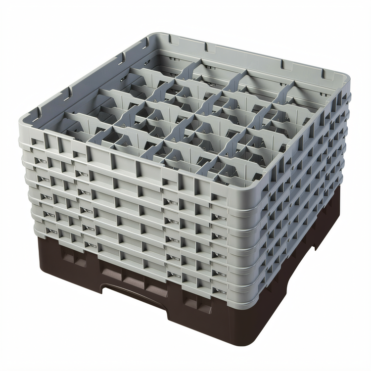 Product image #2 for Camrack® Full Size 16-Compartment Glass Rack with 6 Soft Gray Extenders
