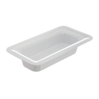 Displayware Palette Designer 1/3 Size White Melamine Food Pan, 2-1/2 Inch Deep