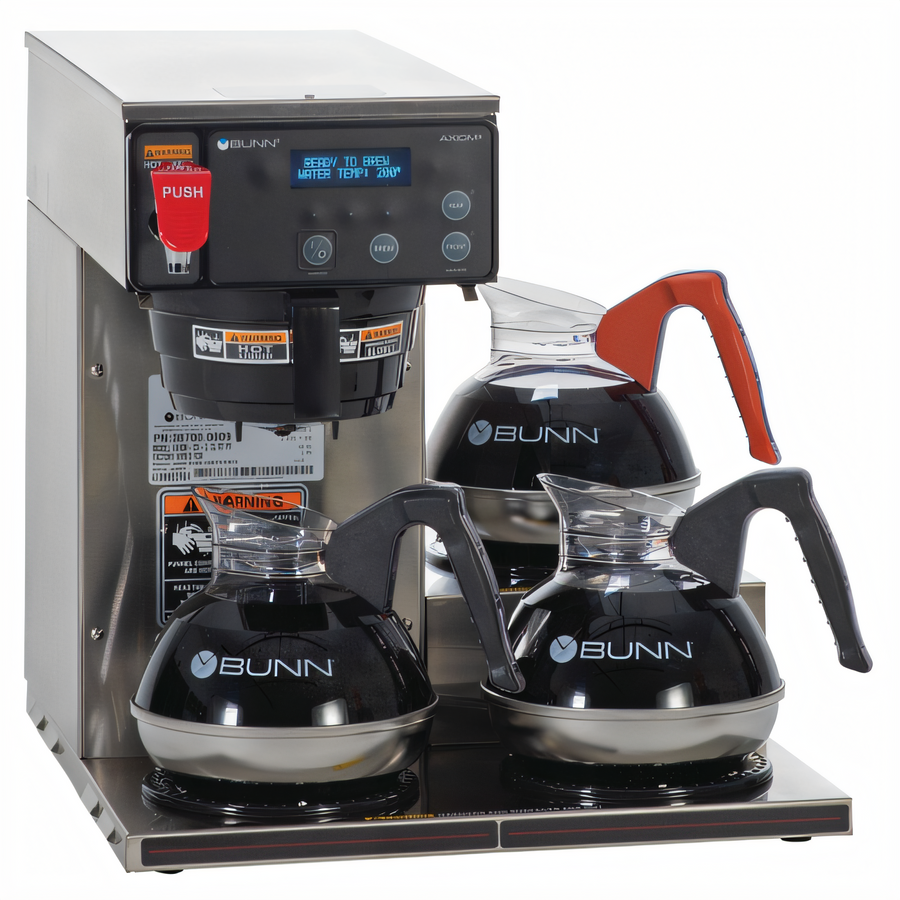 Product image #1 for BUNN AXIOM-15-3 Single Automatic Fill Commercial Drip Coffee Brewer with 3 Warmers and 200 oz Tank