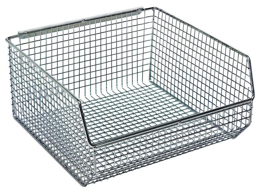 Product image #1 for Quantum Rectangular Mesh Stack & Hang Bin, 10-3/4 x 11 x 5 Inches, Chrome Finish