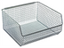Thumbnail image #1 for Quantum Rectangular Mesh Stack & Hang Bin, 10-3/4 x 11 x 5 Inches, Chrome Finish