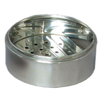 Thumbnail image #1 for Town Equipment 36504/DZ Stainless Steel Dim Sum Steamer, 4-1/2 Inch Diameter, 1-3/4 Inch Height