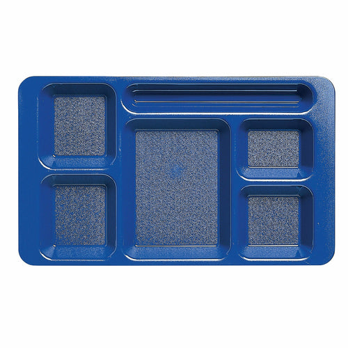 Product image #2 for Cambro Camwear 6-Compartment Rectangular Polycarbonate Cafeteria Tray, 9 x 15 Inches, Navy Blue