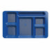 Thumbnail image #2 for Cambro Camwear 6-Compartment Rectangular Polycarbonate Cafeteria Tray, 9 x 15 Inches, Navy Blue