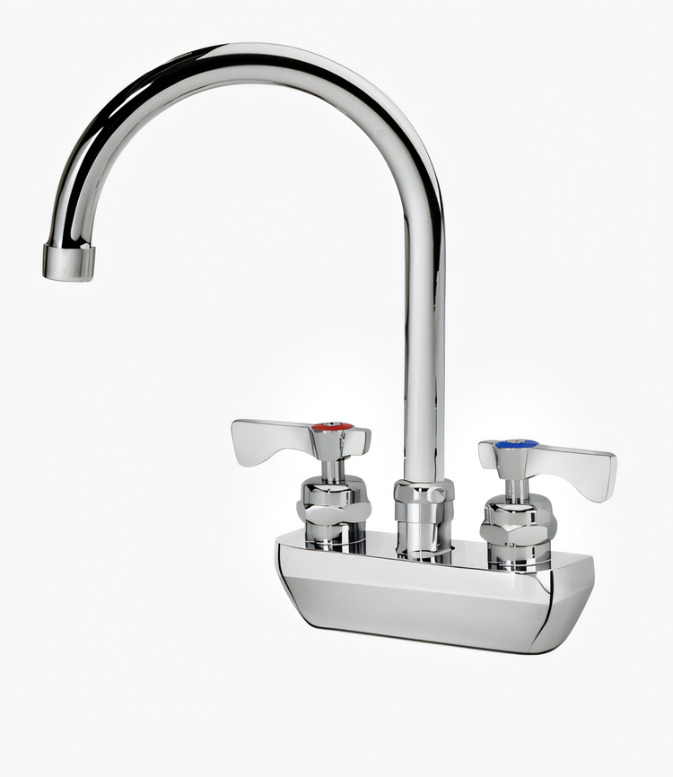 Product image #1 for Krowne Royal Series Backsplash-Mount Commercial Faucet with 6-Inch Gooseneck Spout, 4-Inch Centers