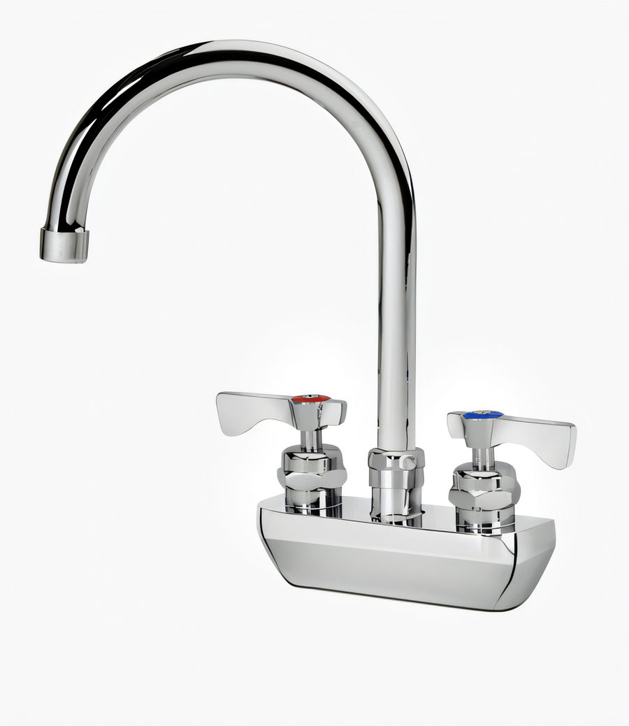 Product image #1 for Krowne Royal Series Backsplash-Mount Commercial Faucet with 6-Inch Gooseneck Spout, 4-Inch Centers