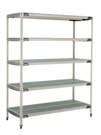 MetroMax i 5-Shelf Stationary Starter Polymer Shelving Unit, 60