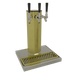Thumbnail image #1 for Glastender CT-3-PB Countertop Air-Cooled 3-Faucet Column Draft Dispensing Tower, Polished Brass Finish