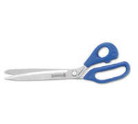 Mundial 12-Inch Bent Kitchen Shears with CushionPro Ergonomic Large Blue Handles