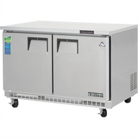 Everest ETBF2 Back Mount Two-Section Undercounter/Worktop Freezer, 14 Cu. Ft., 47-1/2 Inch Wide, Stainless Steel