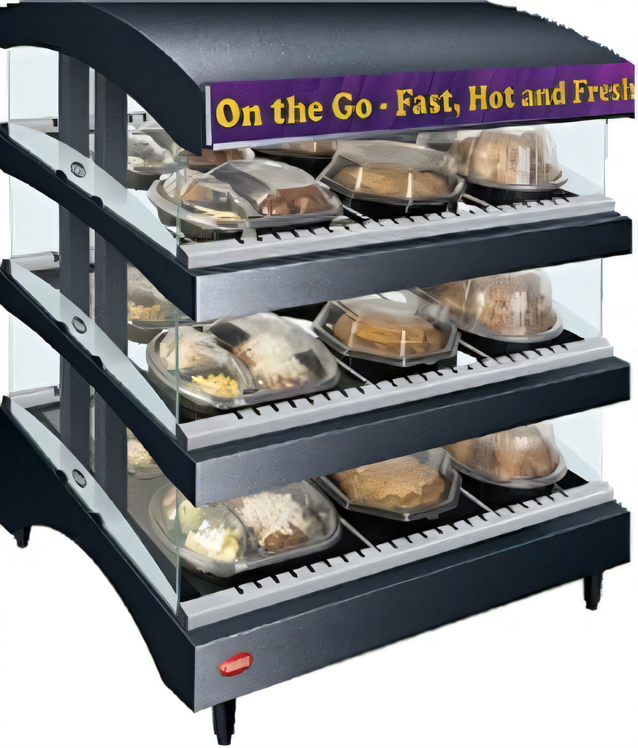 Product image #1 for Hatco Glo-Ray® 27-Inch Triple Shelf Slant Heated Glass Display Warmer