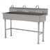 Thumbnail image #1 for Advance Tabco 60-Inch Freestanding 3-Station Multiwash Hand Sink with 3 Gooseneck Faucets
