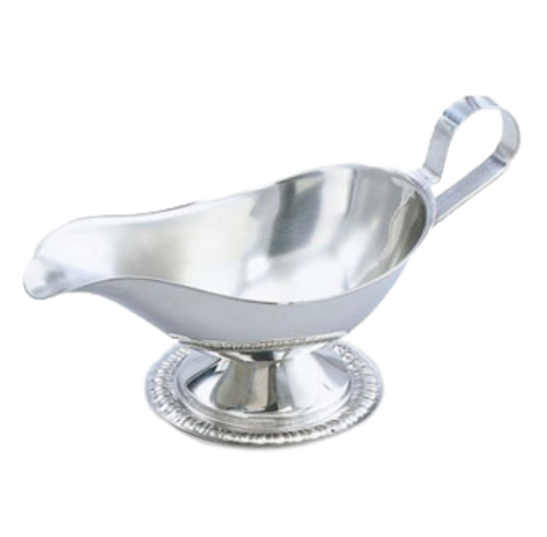 Product image #1 for Vollrath 8 oz Mirror-Finished Stainless Steel Gravy or Sauce Boat with Gadroon-Edge Base