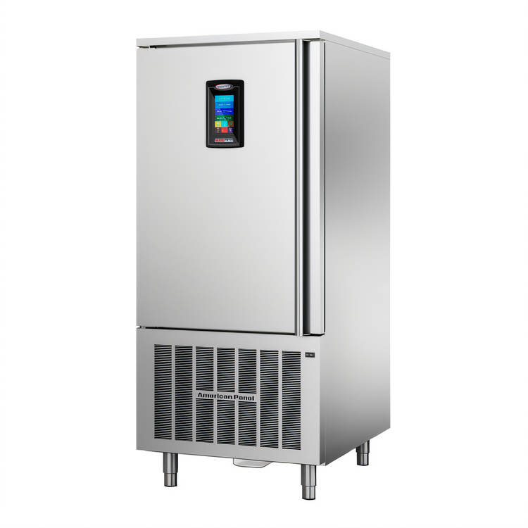 Product image #1 for HURRiCHiLL Self-Contained Reach-In Blast Chiller/Shock Freezer, 150 lb Capacity, 24 Half-Size Pans or 12 Full-Size Sheet Pans