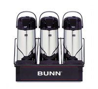BUNN APR-3 3-Airpot Rack with Push-Button Dispensing and Sponge-Lined Tray