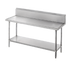 Thumbnail image #1 for Advance Tabco 96-Inch x 24-Inch 304 Stainless Steel Work Table with 10-Inch Backsplash and Adjustable Undershelf