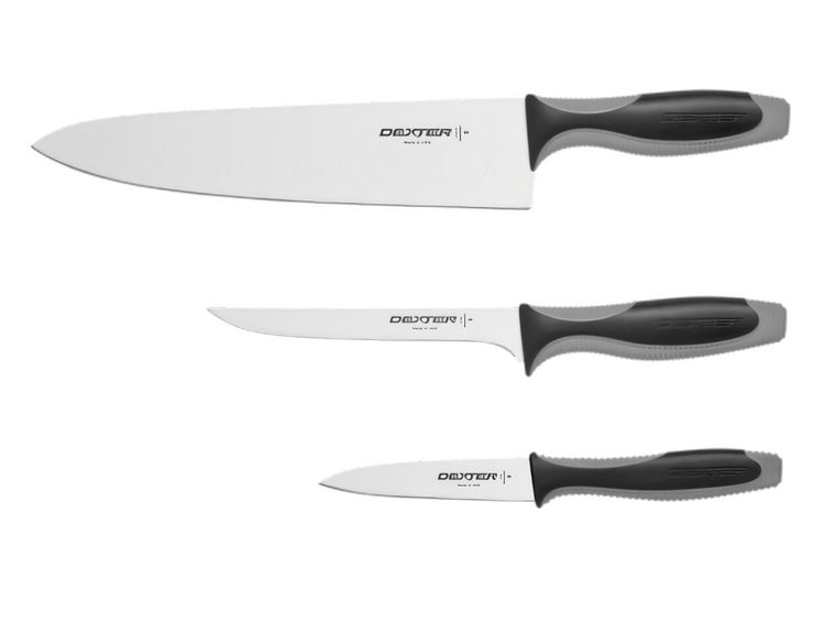 Product image #2 for Dexter Russell V-Lo 3-Piece Kitchen Knife Set with 10-Inch Chef's Knife, 6-Inch Boning Knife & 3-1/2-Inch Paring Knife