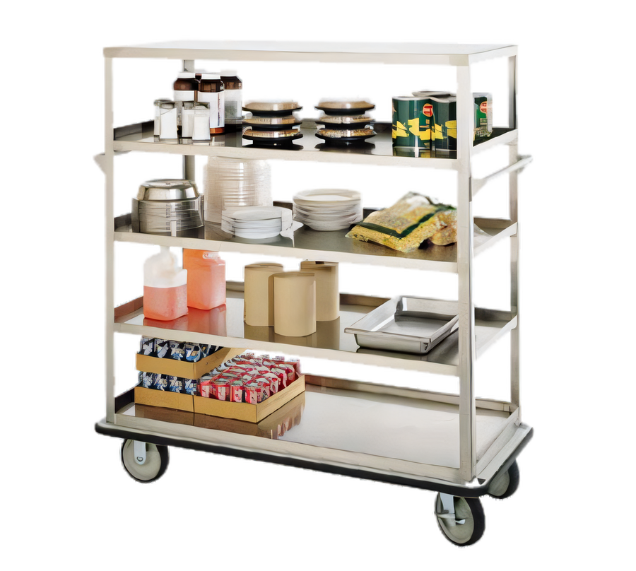 Product image #1 for FWE Stainless Steel Queen Mary Banquet Cart with 5 Shelves, 62 Inch Wide