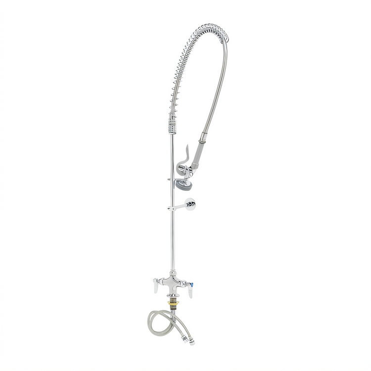 Product image #1 for T&S Brass EasyInstall Spring-Action Single Hole Deck-Mount Pre-Rinse Faucet Assembly