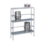 Thumbnail image #1 for Channel Manufacturing KAR93 Adjustable Aluminum Keg Storage Rack, 10 Half-Barrel or 34 1/6th-Barrel Capacity, 93"W x 17"D x 68"H