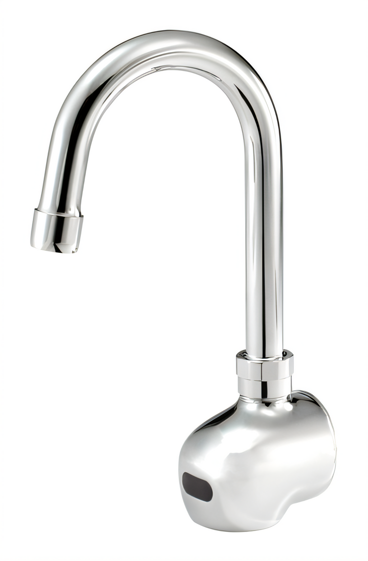 Product image #1 for Krowne Royal Series Battery-Powered Electronic Sensor Touchless Faucet with 4-1/2 Inch Gooseneck Spout, Single-Hole Wall Mount
