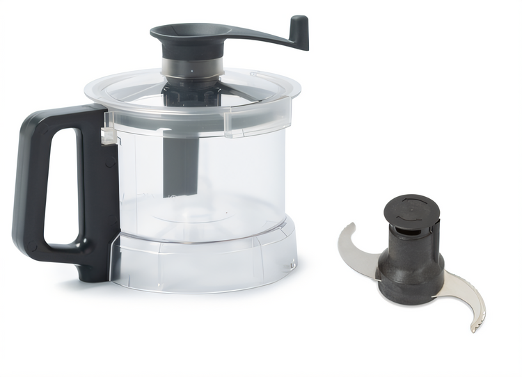 Product image #1 for Dito Sama Transparent 2.6 Liter Cutter Mixer Bowl Assembly with Microtoothed Rotor and Scraper Lid