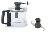 Dito Sama Transparent 2.6 Liter Cutter Mixer Bowl Assembly with Microtoothed Rotor and Scraper Lid
