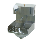 Thumbnail image #1 for Eagle Group HSA-10-FDPE-LRS Wall-Mounted Stainless Steel Hand Sink with Touch-Free Electronic Faucet, Soap and Paper Towel Dispensers, Side Splashes