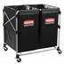 Thumbnail image #1 for Executive Collapsible Multistream X-Cart Laundry Cart with 2 x 4-Bushel Bags, 220 lb Capacity