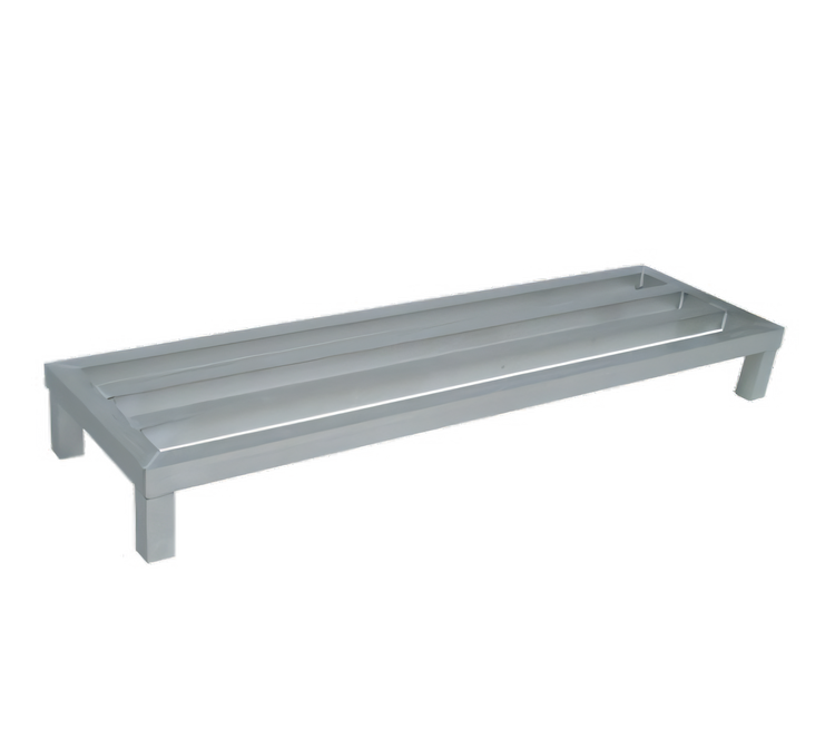Product image #1 for John Boos 1-Tier Square Bar Aluminum Dunnage Rack, 36 x 20 x 12 Inches, 1500 lb Capacity
