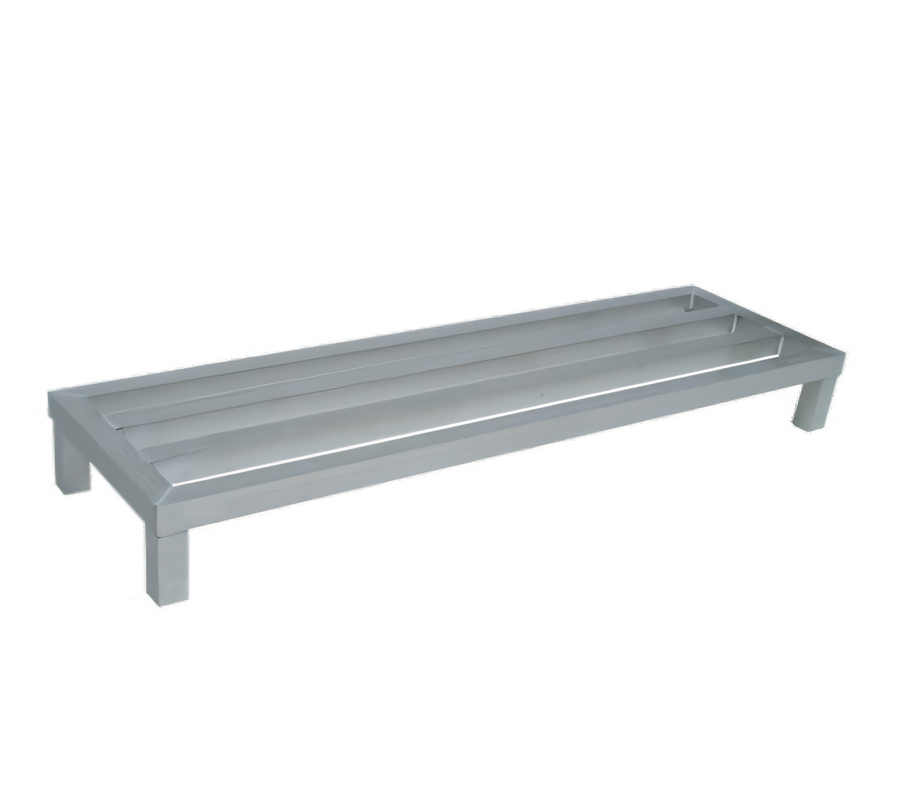 Product image #1 for John Boos 1-Tier Square Bar Aluminum Dunnage Rack, 36 x 20 x 12 Inches, 1500 lb Capacity
