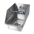 Thumbnail image #1 for Klinger's Trading SPDHS-1000 Drop-In Hand Sink, 1 Compartment, 18-Gauge Stainless Steel, Faucet, Splash Guard, 10 x 14 x 5 in Bowl
