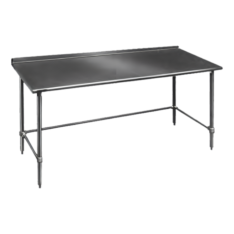 Product image #1 for Eagle Group Budget Series 120 x 36 Inch Stainless Steel Work Table with Rear Up-Turn and Galvanized Base