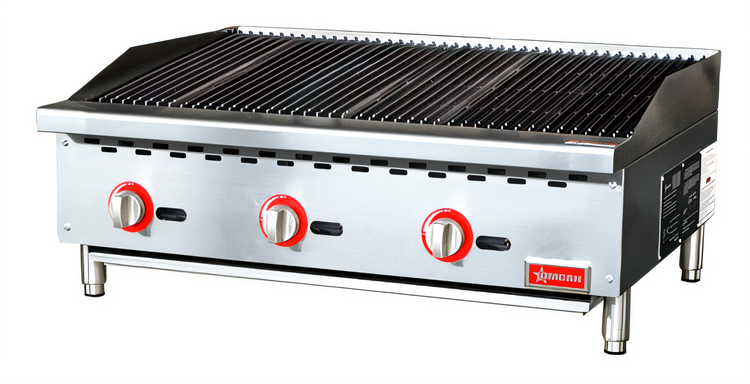 Product image #1 for Omcan USA 36-Inch Countertop Radiant Natural Gas Charbroiler with 3 Burners