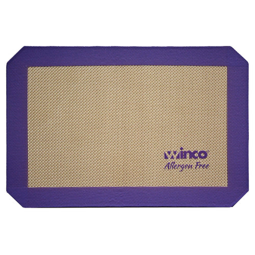 Product image #1 for Winco Quarter-Size Allergen-Free Purple Silicone Baking Mat, 8-1/4 x 11-3/4 Inches