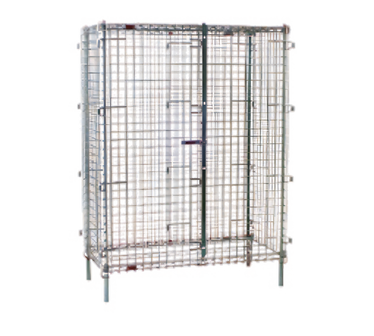 Product image #1 for QuadTruss Stationary Stainless Steel Wire Security Cage with Dual Locking Doors, 33.25 x 33.25 x 67 Inches
