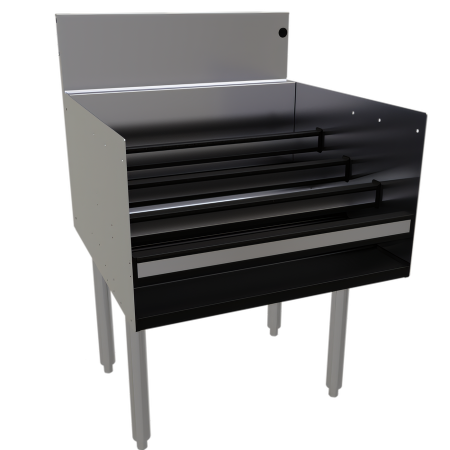 Product image #1 for Glastender Freestanding Stainless Steel Underbar Liquor Steps for 24-Inch Deep Units