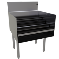 Glastender Freestanding Stainless Steel Underbar Liquor Steps for 24-Inch Deep Units