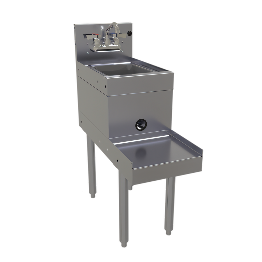 Product image #1 for Glastender BSB-12 Freestanding Stainless Steel Underbar Blender Station with Dump Sink