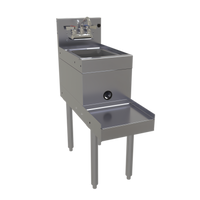 Glastender BSB-12 Freestanding Stainless Steel Underbar Blender Station with Dump Sink