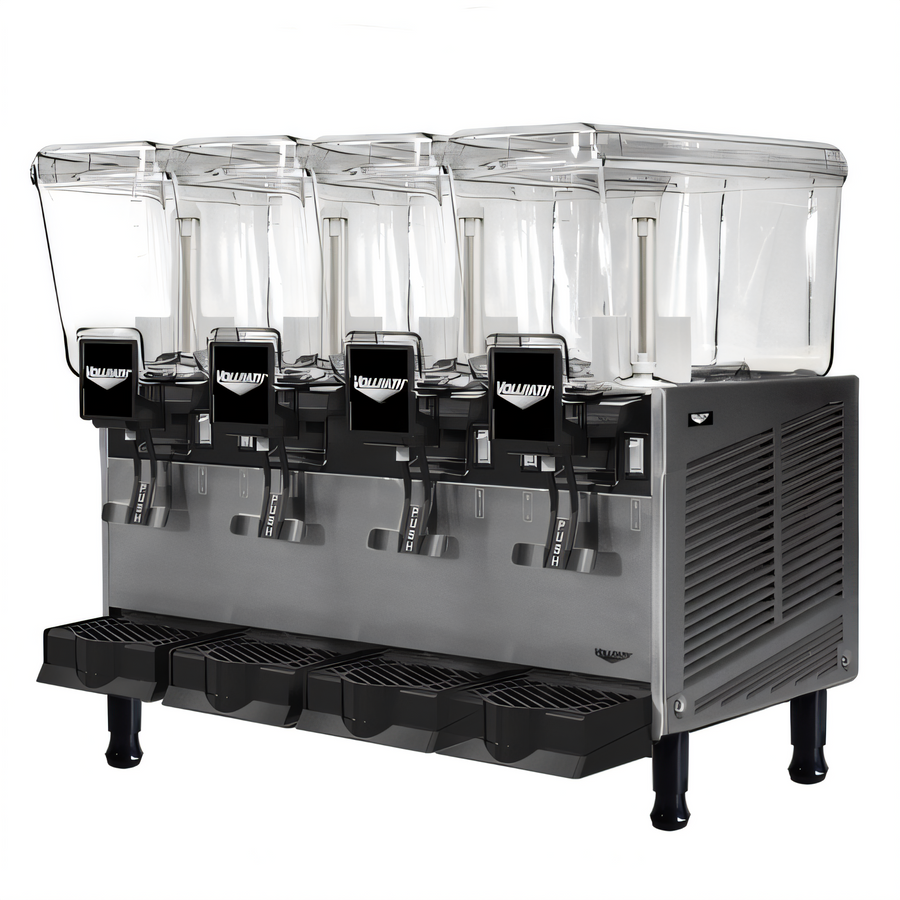 Product image #1 for Vollrath Pre-Mix Countertop Refrigerated Beverage Dispenser with 4 x 3.2-Gallon Bowls, Stirring Paddle, Stainless Steel, 115V