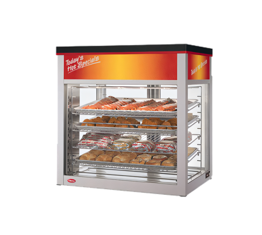 Product image #1 for Hatco Flav-R-Savor Large Capacity Humidified Countertop Hot Food Merchandising Cabinet with 2 Doors and 4-Shelf Rack